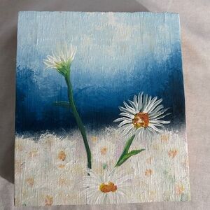 Hand Crafted Daisy Painting